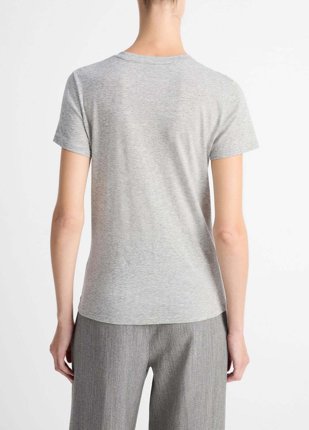 Essential Pima Cotton Crew Neck T-Shirt in Short Sleeve | VINCE Women