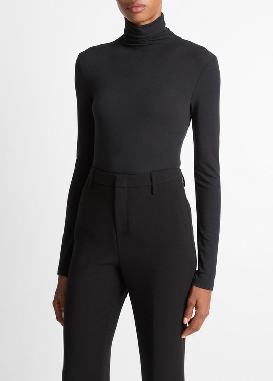 Essential Long-Sleeve Turtleneck Top in Long Sleeve | VINCE Women