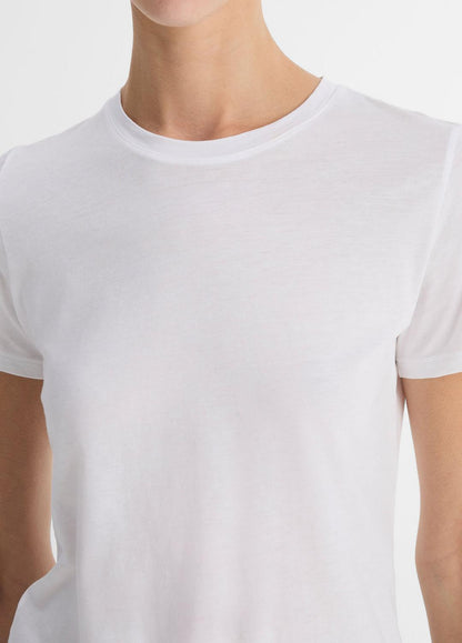 Essential Pima Cotton Crew Neck T-Shirt in Short Sleeve | VINCE Women