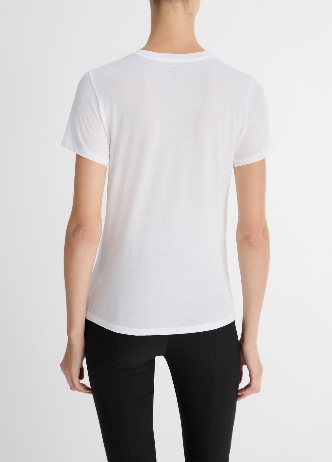 Essential Pima Cotton Crew Neck T-Shirt in Short Sleeve | VINCE Women