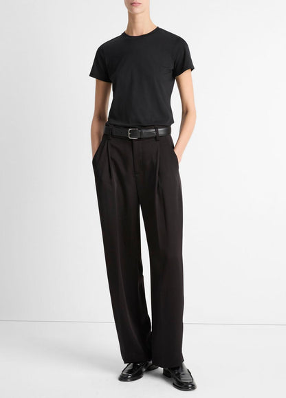 Essential Pima Cotton Crew Neck T-Shirt in Short Sleeve | VINCE Women