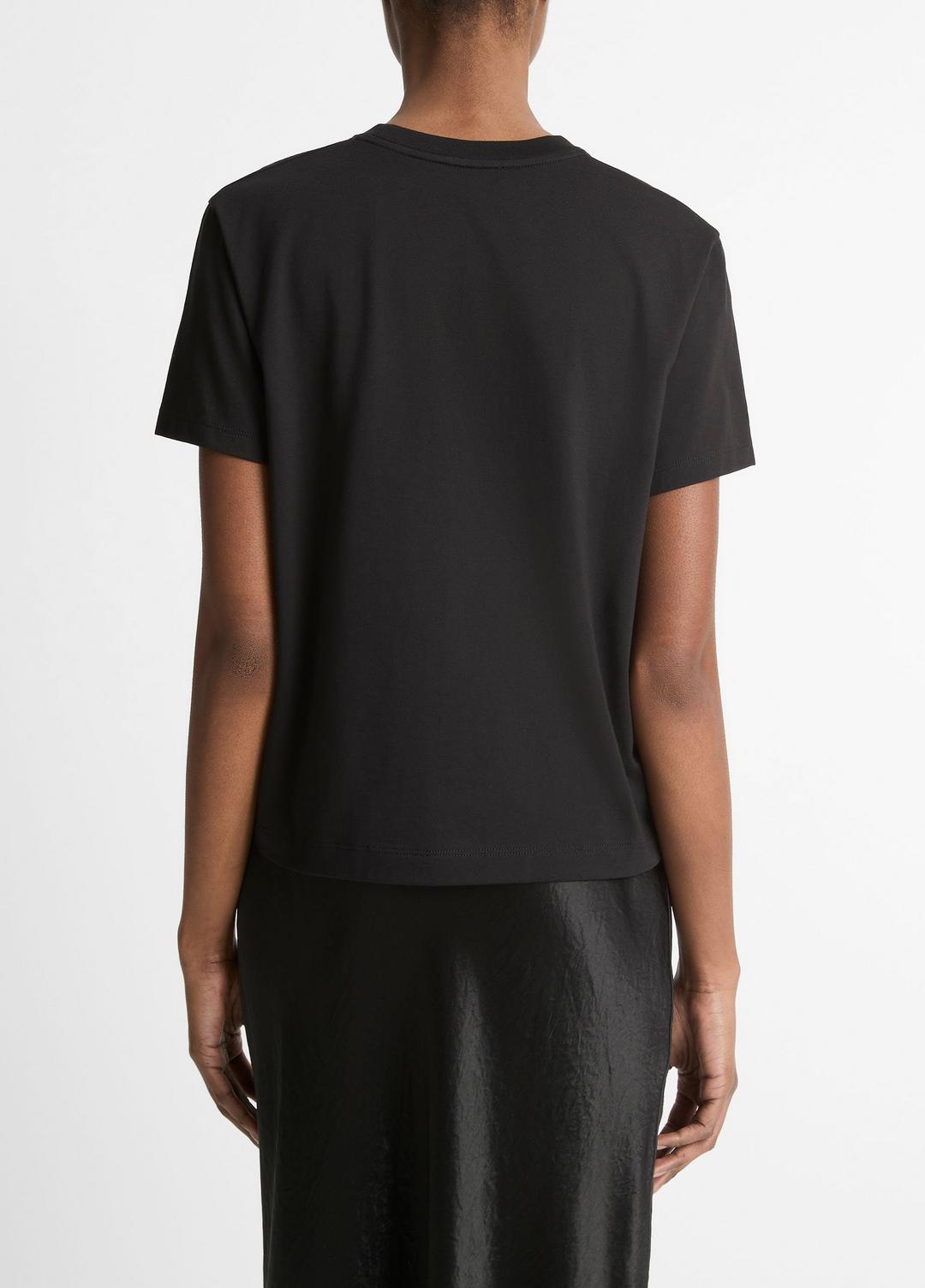 Pima Cotton Crew Neck T-Shirt in Short Sleeve | VINCE Women