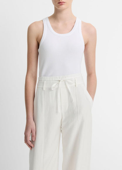 Ribbed Scoop-Neck Tank in Tank Tops | VINCE Women