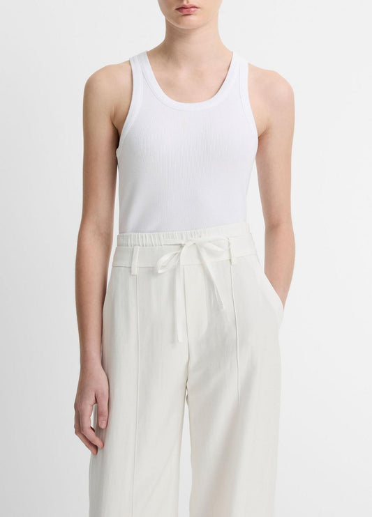 Ribbed Scoop-Neck Tank in Tank Tops | VINCE Women