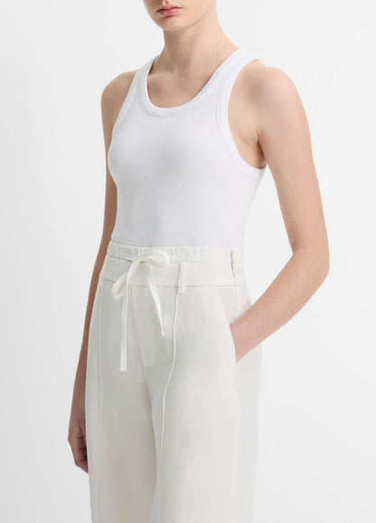 Ribbed Scoop-Neck Tank in Tank Tops | VINCE Women