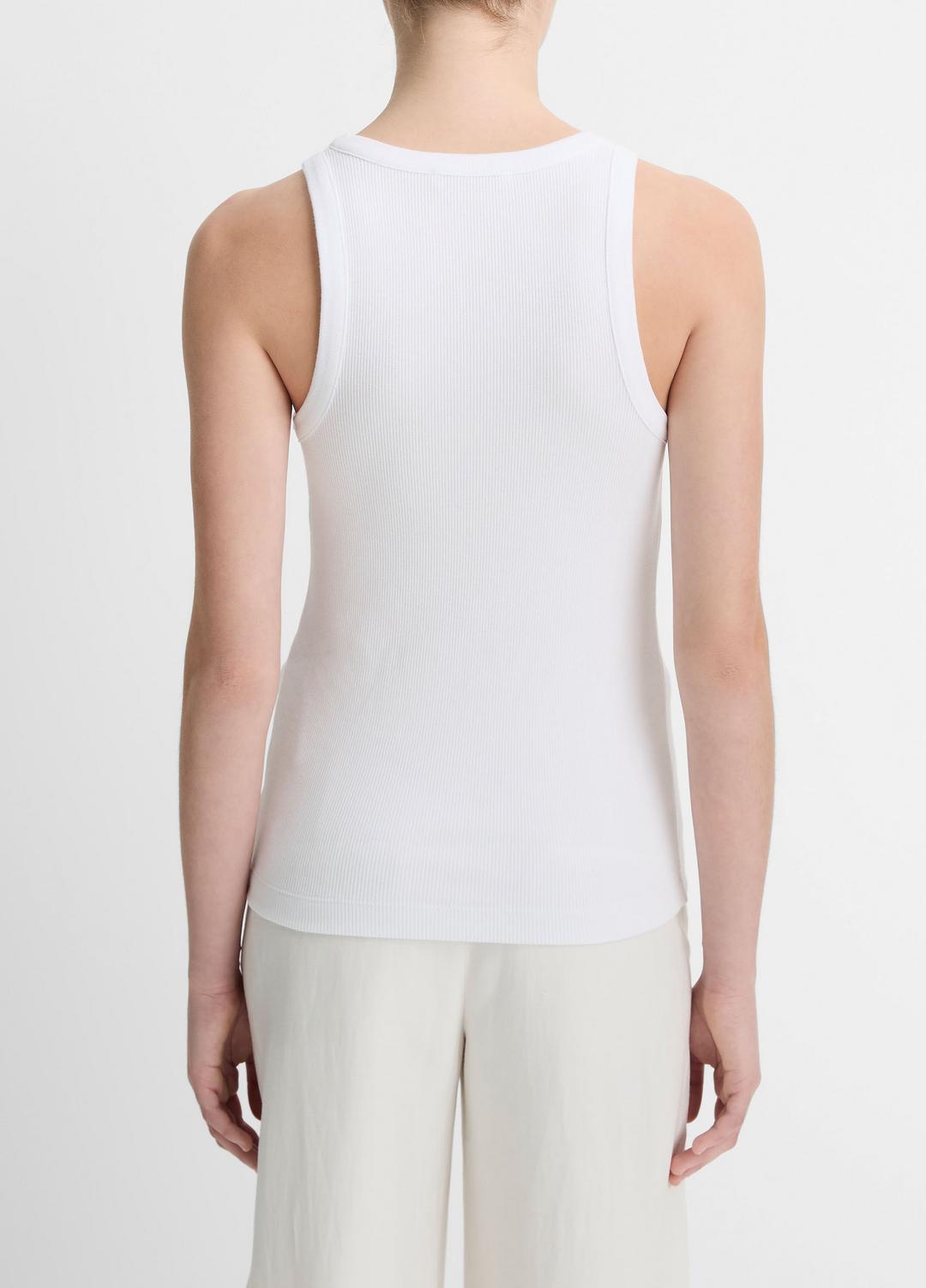 Ribbed Scoop-Neck Tank in Tank Tops | VINCE Women