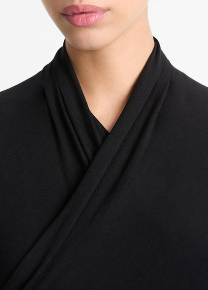 Fixed Wrap Long-Sleeve Top in Long Sleeve | VINCE Women