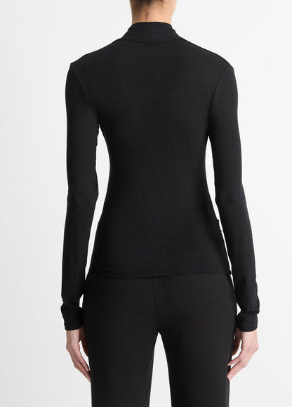 Fixed Wrap Long-Sleeve Top in Long Sleeve | VINCE Women