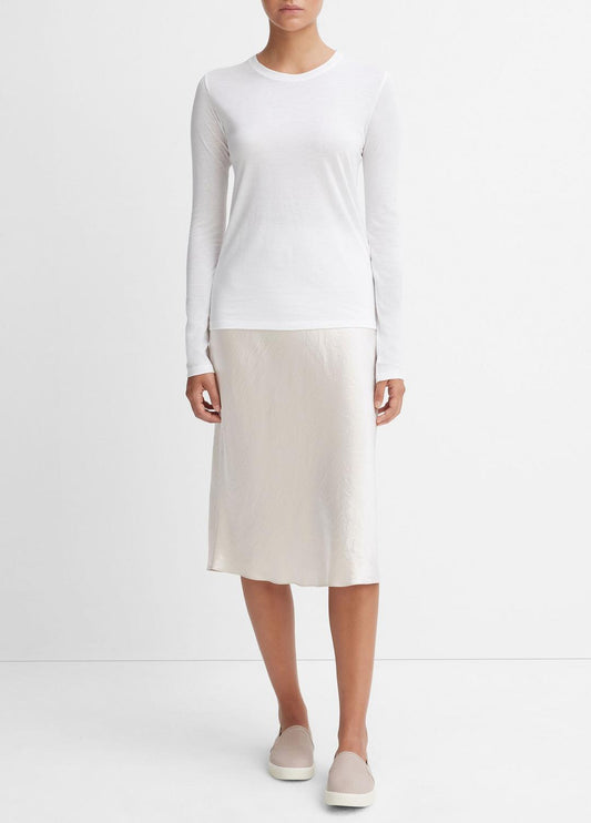 Essential Long Sleeve Crew Neck T-Shirt in Long Sleeve | VINCE Women