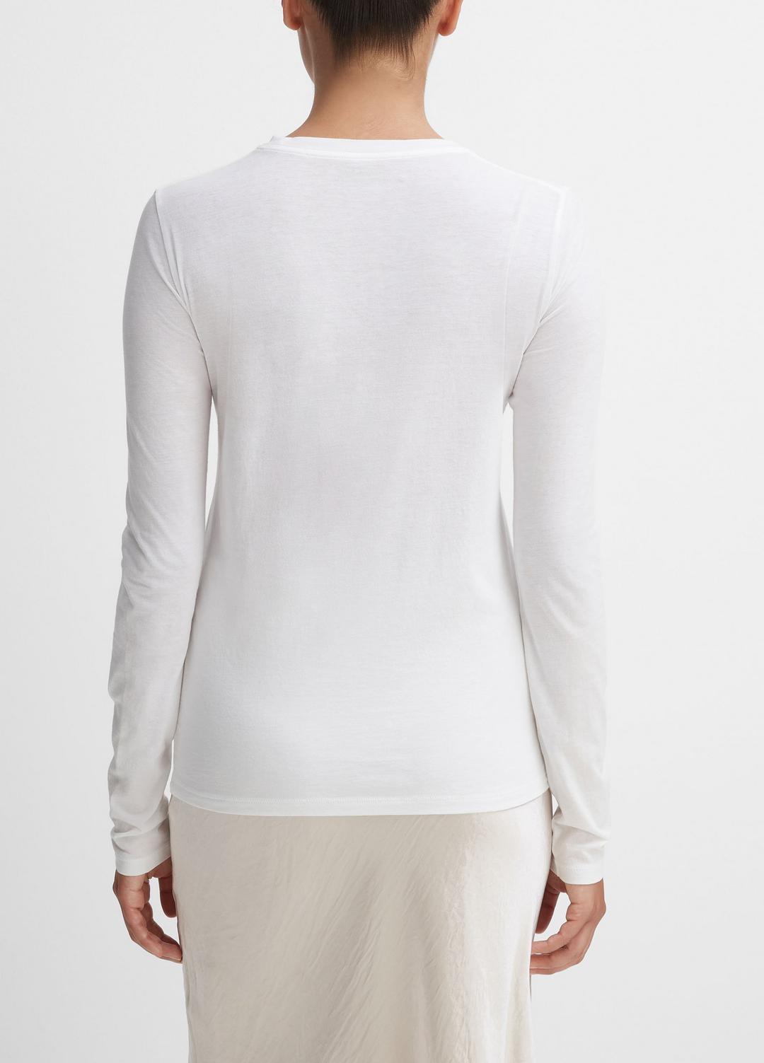 Essential Long Sleeve Crew Neck T-Shirt in Long Sleeve | VINCE Women