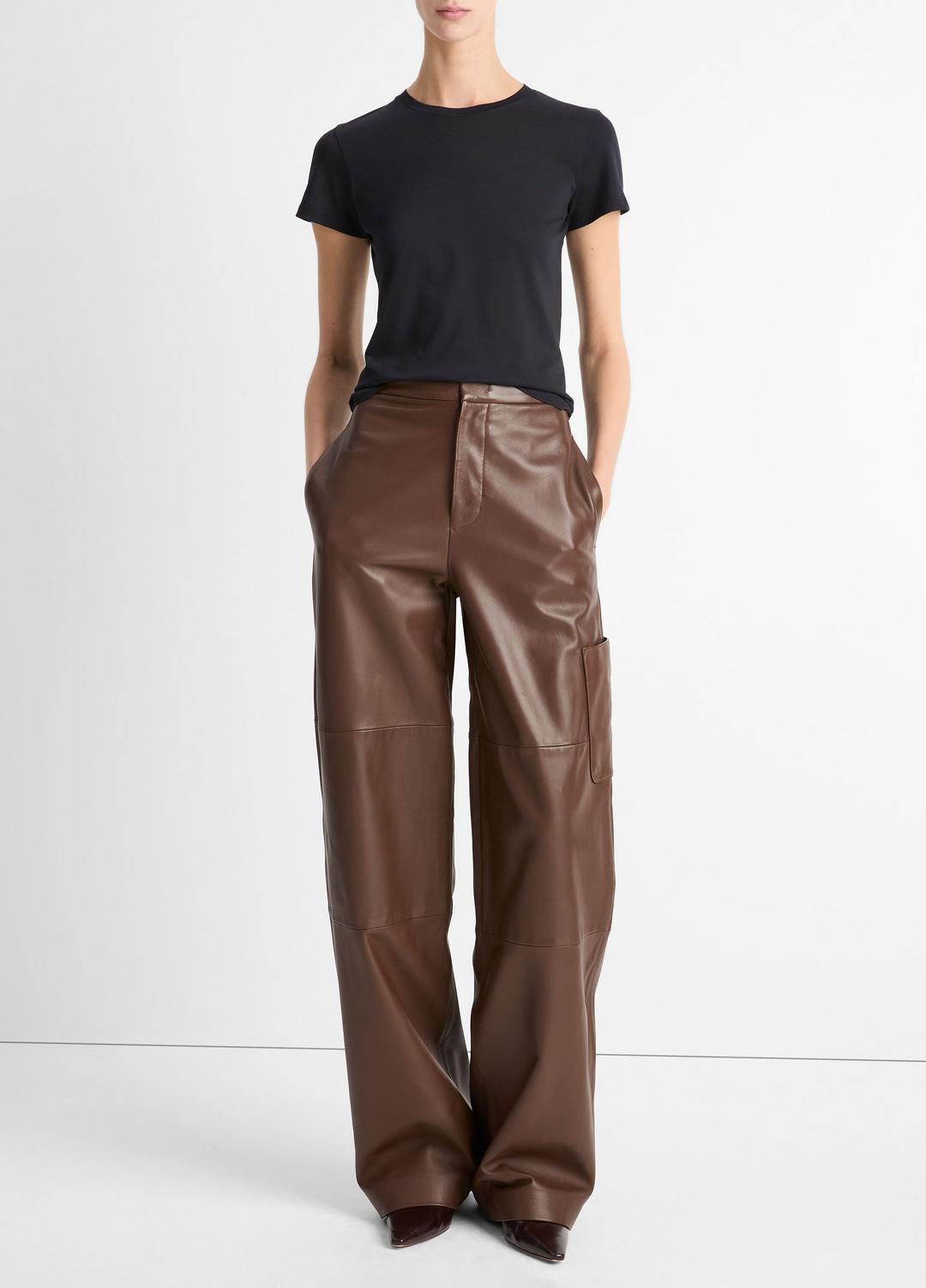 Essential Pima Cotton Crew Neck T-Shirt in Short Sleeve | VINCE Women
