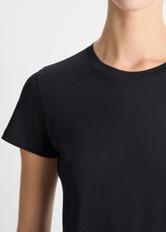 Essential Pima Cotton Crew Neck T-Shirt in Short Sleeve | VINCE Women