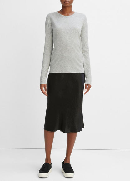 Essential Long Sleeve Crew Neck T-Shirt in Long Sleeve | VINCE Women