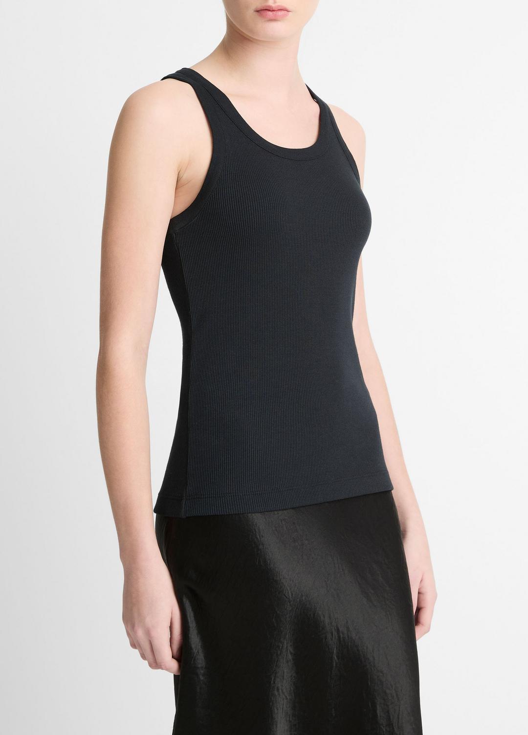 Ribbed Scoop-Neck Tank in Tank Tops | VINCE Women