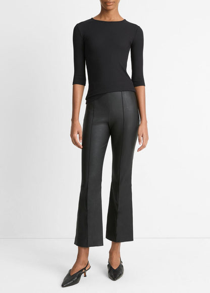 Elbow-Sleeve Crew Neck T-Shirt in Short Sleeve | VINCE Women