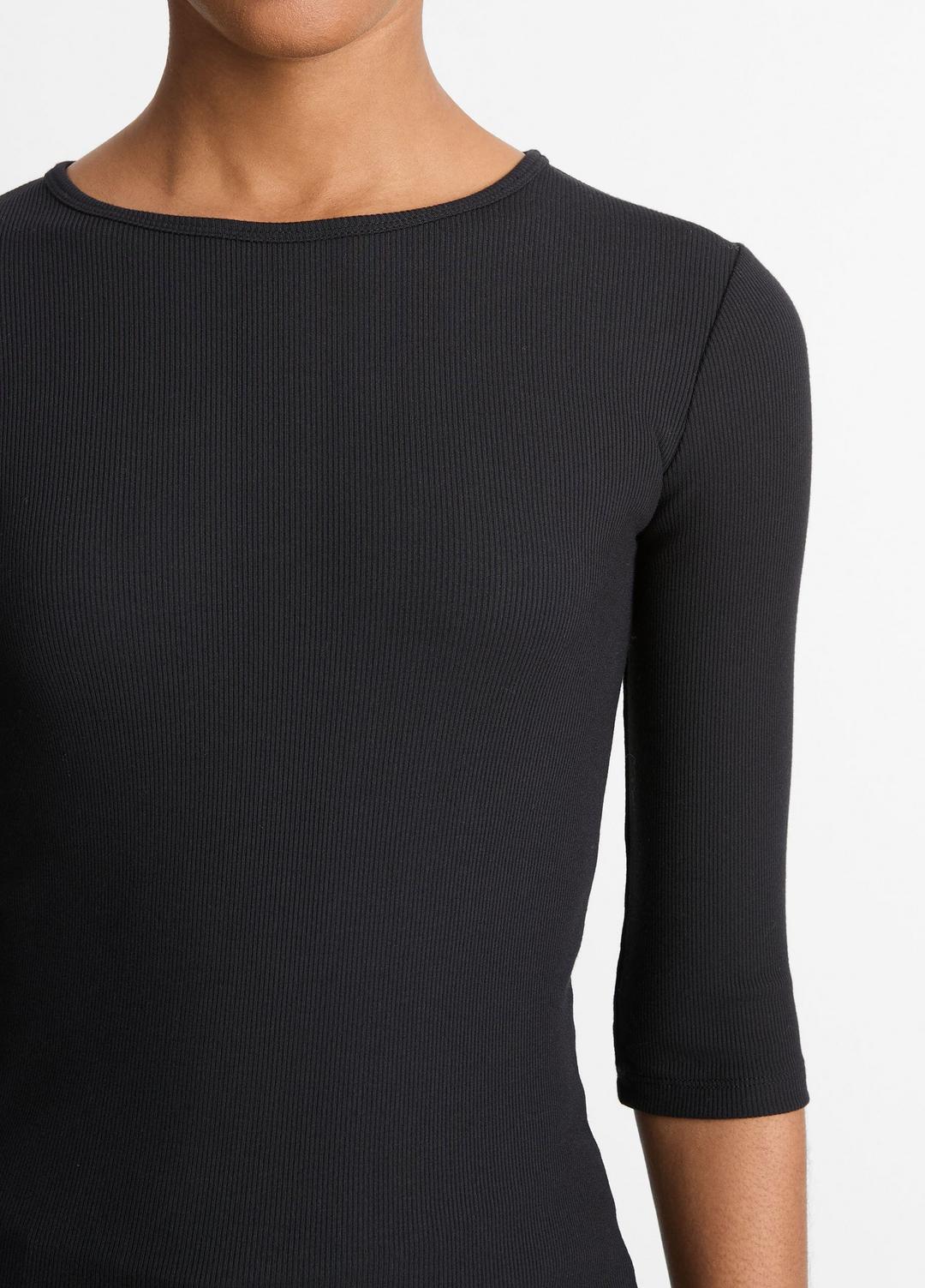 Elbow-Sleeve Crew Neck T-Shirt in Short Sleeve | VINCE Women