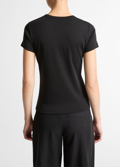 Pima Cotton-Blend '90s Shrunken T-Shirt in Short Sleeve | VINCE Women