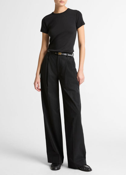 Pima Cotton-Blend '90s Shrunken T-Shirt in Short Sleeve | VINCE Women