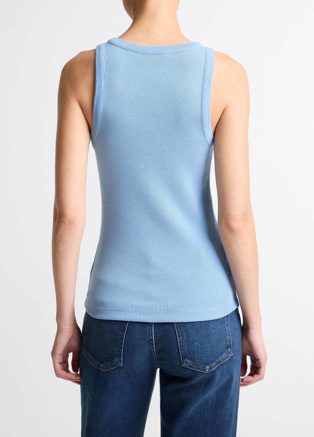 Ribbed Scoop-Neck Tank in Tank Tops | VINCE Women