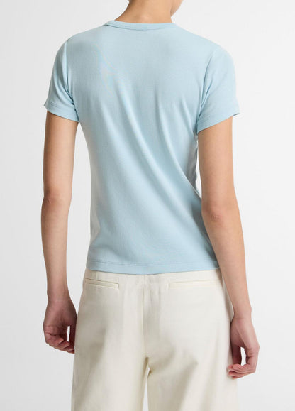 Pima Cotton-Blend '90s Shrunken T-Shirt in Short Sleeve | VINCE Women