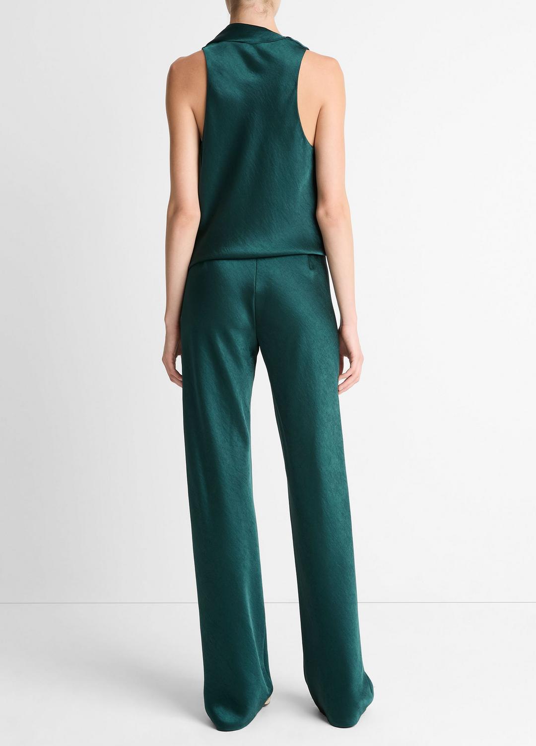 Colette High-Rise Fluid Satin Bias Pant in Trousers | VINCE Women