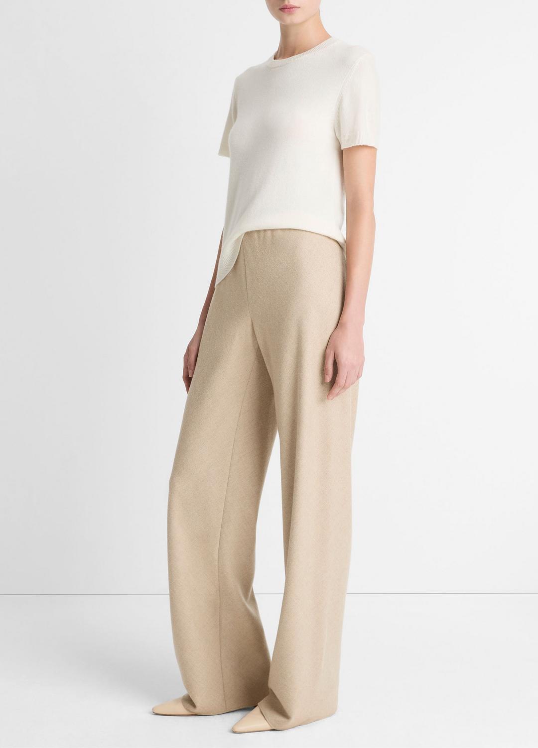 Italian Wool-Blend High-Waist Bias Pant in Trousers | VINCE Women