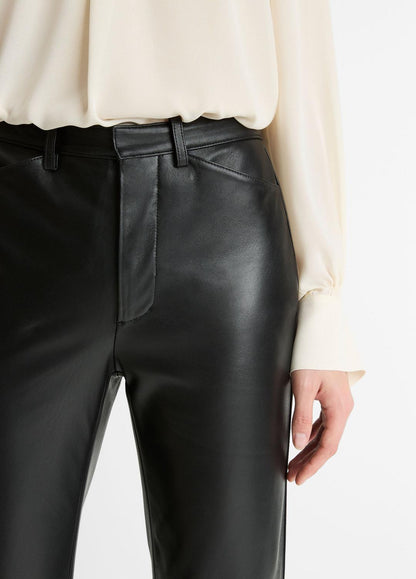 Leather Straight-Leg Trouser in Trousers | VINCE Women