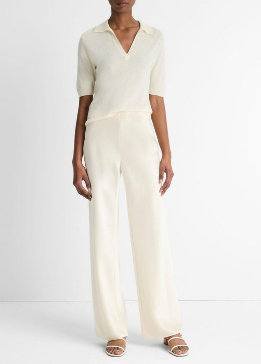 Colette High-Rise Fluid Satin Bias Pant in Pants | VINCE Women