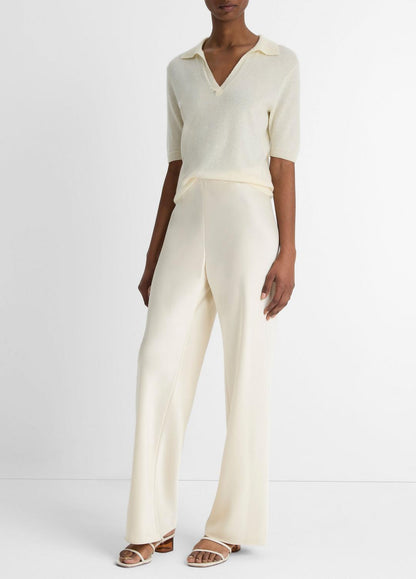 Colette High-Rise Fluid Satin Bias Pant in Pants | VINCE Women