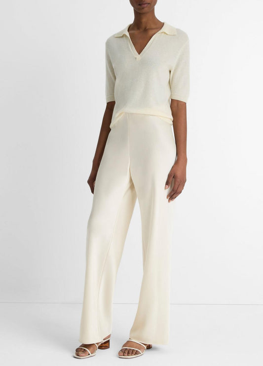 Colette High-Rise Fluid Satin Bias Pant in Pants | VINCE Women