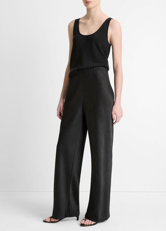 Colette High-Rise Fluid Satin Bias Pant in Trousers | VINCE Women