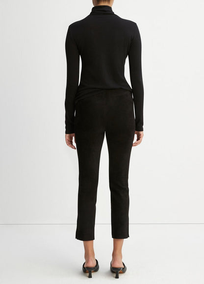 Stretch Suede Split Hem Crop Legging in Leggings | VINCE Women
