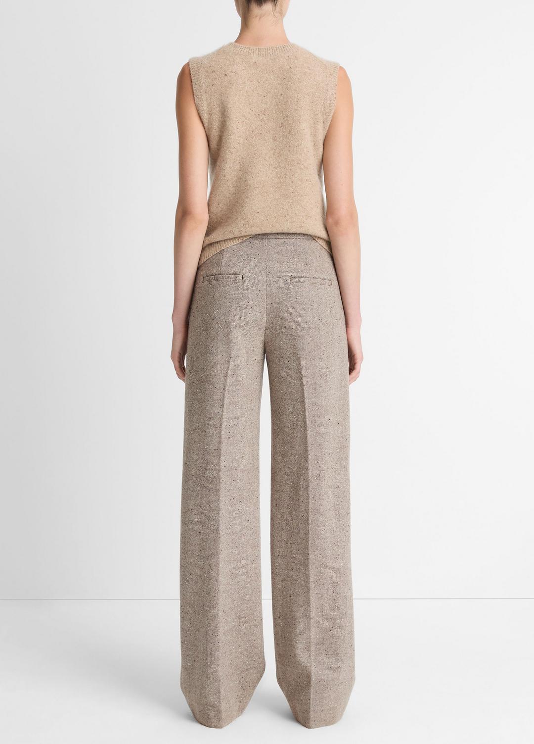Donegal Wool-Blend Wide-Leg Trouser in Trousers | VINCE Women