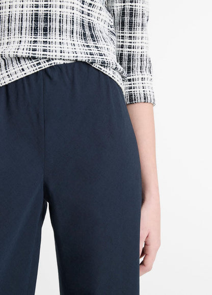 Cotton-Blend High-Waist Bias Pant in Wide Leg | VINCE Women