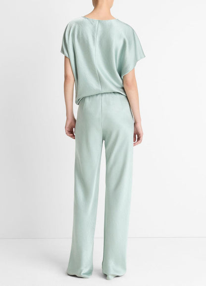 Colette High-Rise Fluid Satin Bias Pant in Trousers | VINCE Women