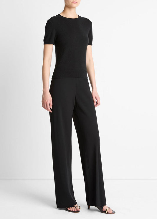 Colette High-Rise Crepe Bias Pant in Trousers | VINCE Women