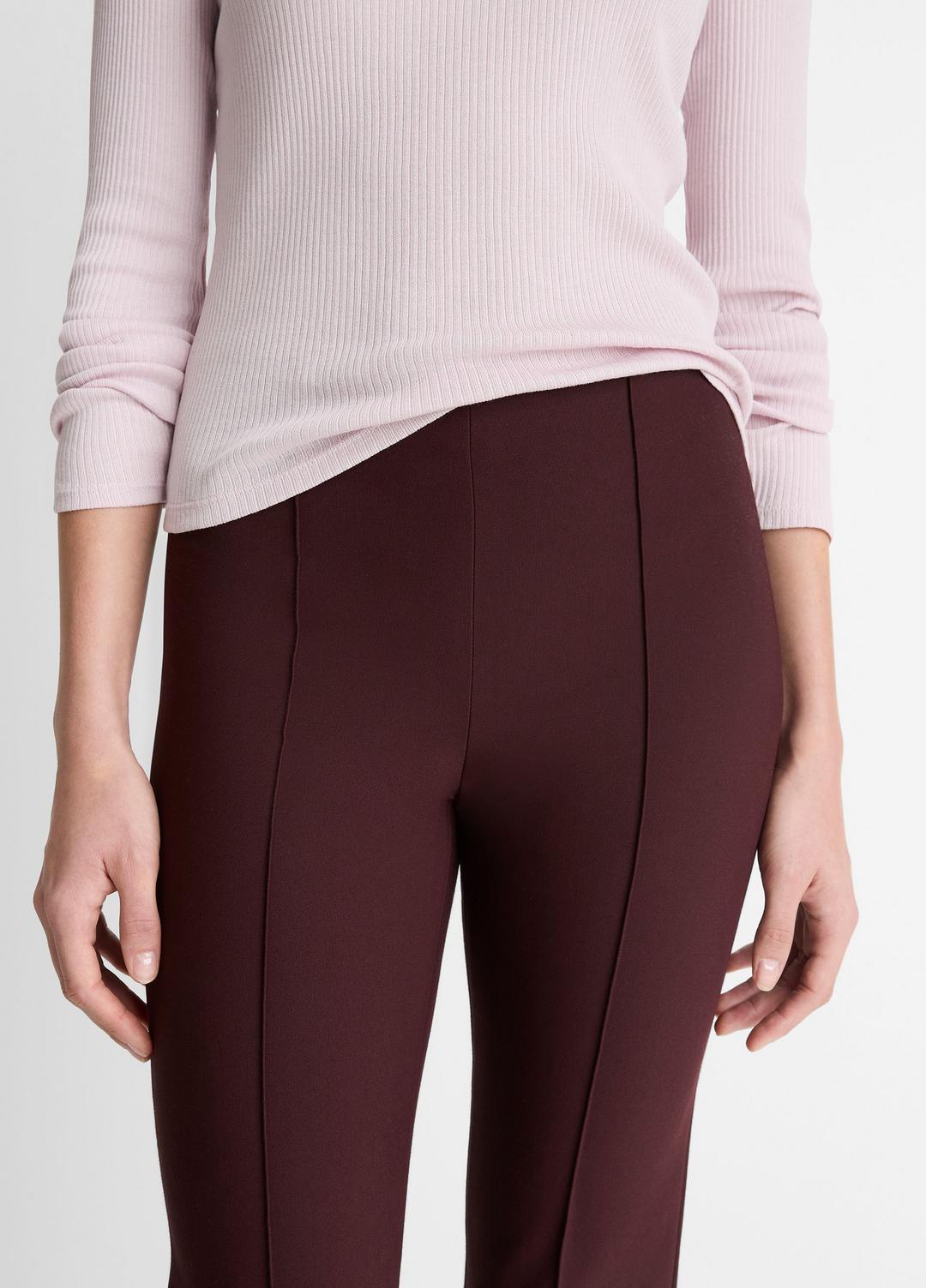 Niki Mid-Rise Pintuck Crop Flare Pant in Trousers | VINCE Women