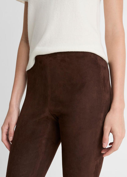 Suede Split-Hem Cropped Pant in Leggings | VINCE Women