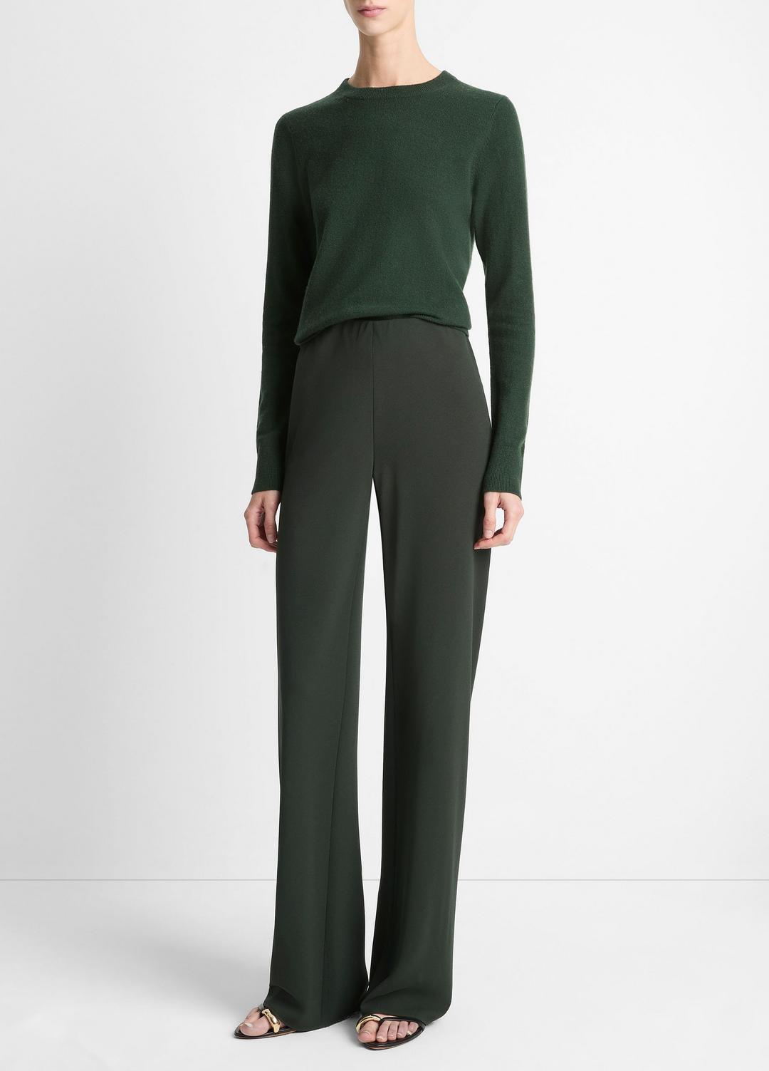 Colette High-Rise Crepe Bias Pant in Trousers | VINCE Women