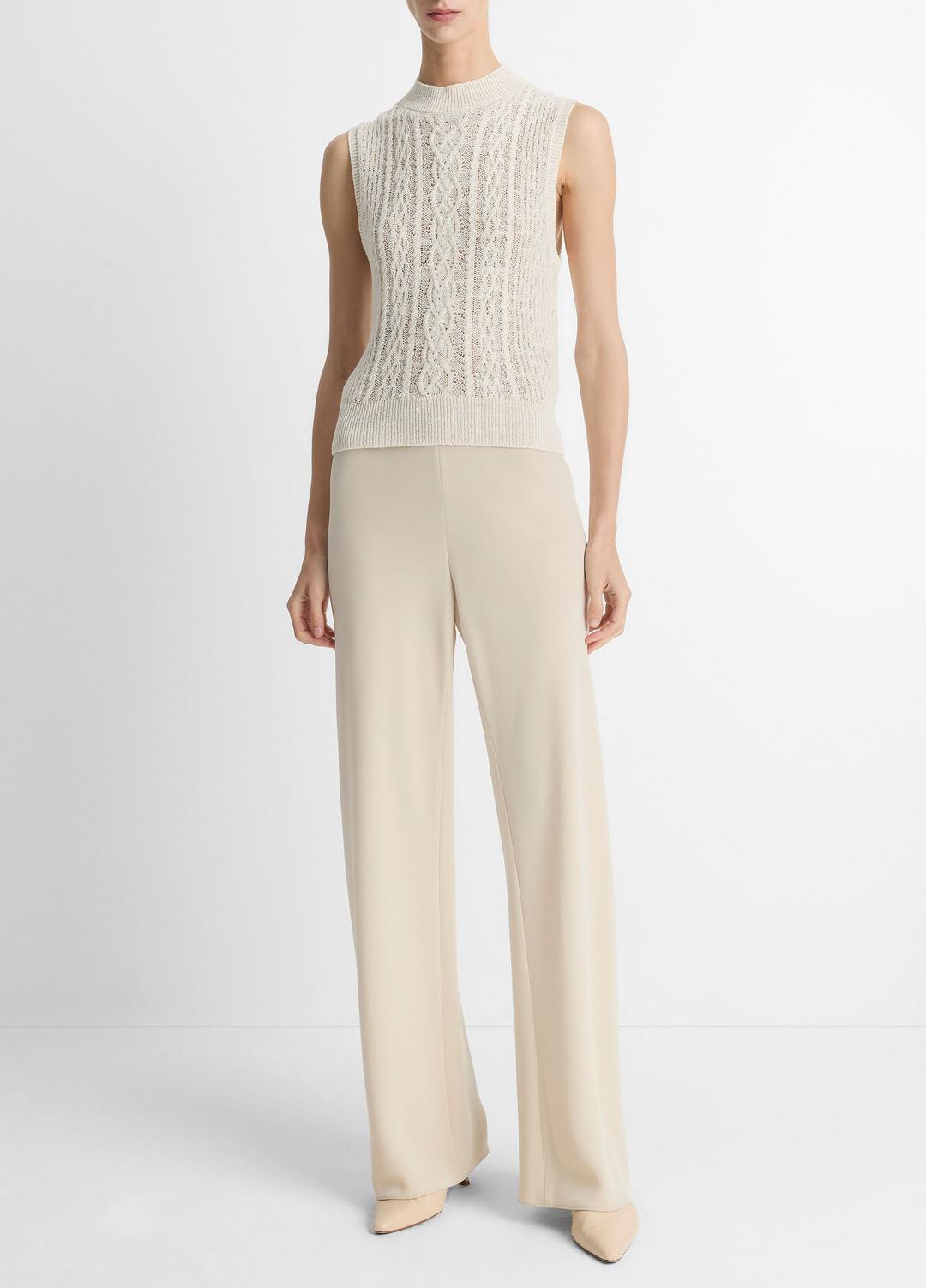 Colette High-Rise Crepe Bias Pant in Trousers | VINCE Women