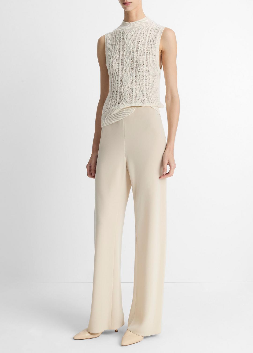 Colette High-Rise Crepe Bias Pant in Trousers | VINCE Women