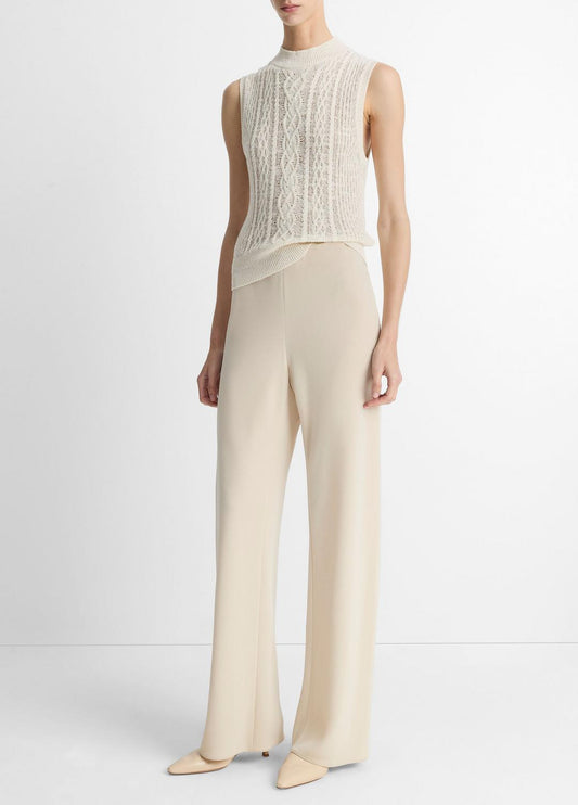 Colette High-Rise Crepe Bias Pant in Trousers | VINCE Women