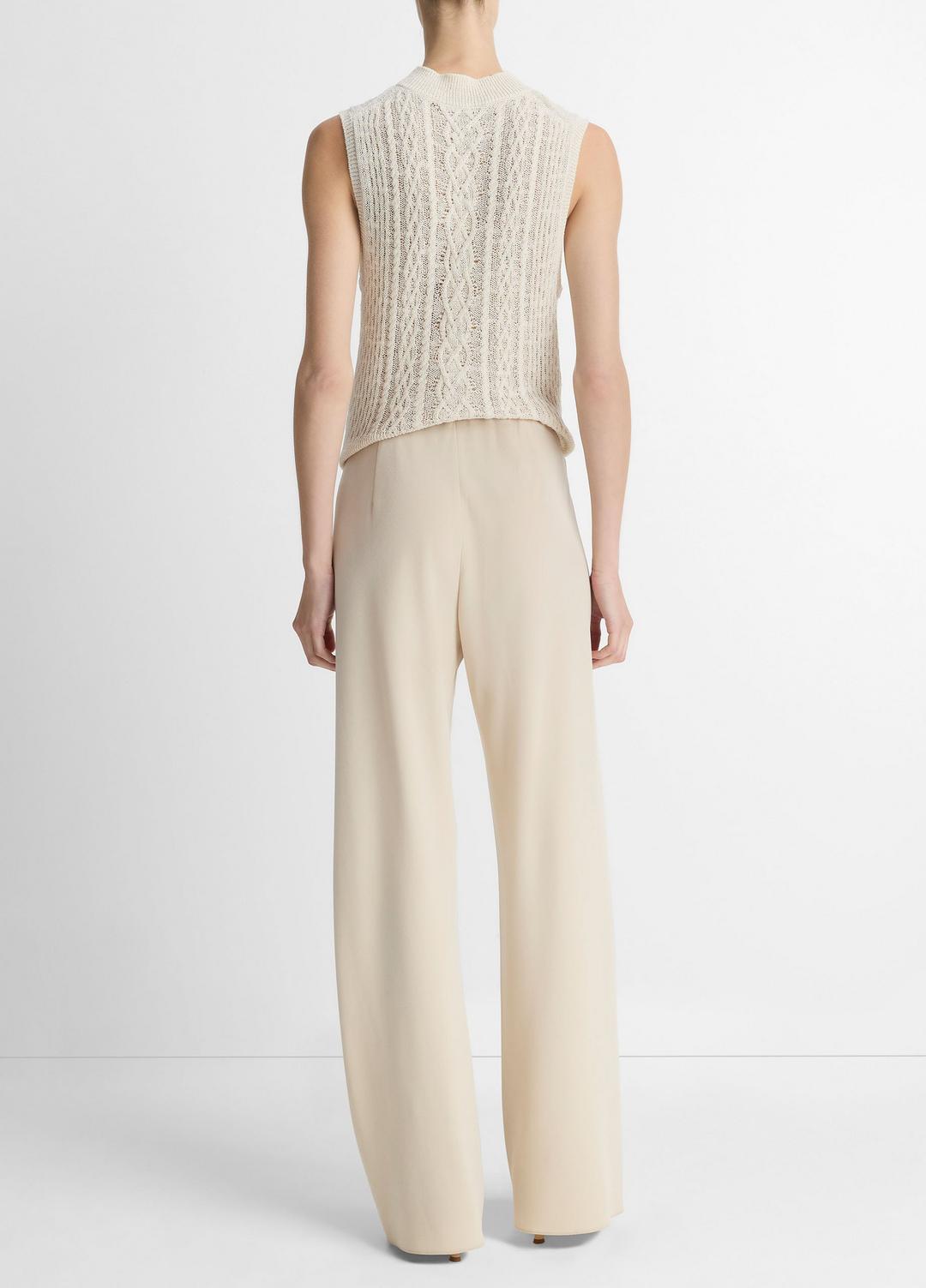 Colette High-Rise Crepe Bias Pant in Trousers | VINCE Women