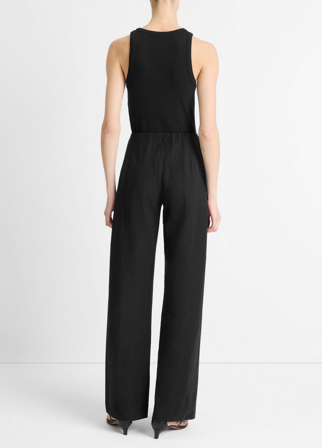 Cotton-Blend High-Waist Bias Pant in Trousers | VINCE Women