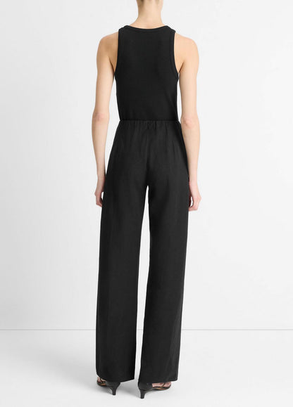 Cotton-Blend High-Waist Bias Pant in Trousers | VINCE Women