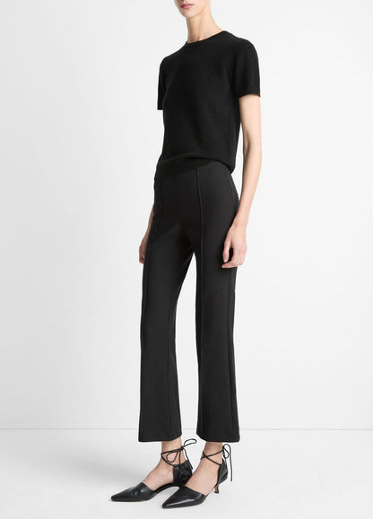 Niki Mid-Rise Pintuck Crop Flare Pant in Trousers | VINCE Women