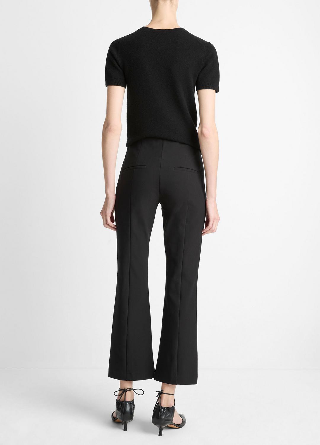 Niki Mid-Rise Pintuck Crop Flare Pant in Trousers | VINCE Women