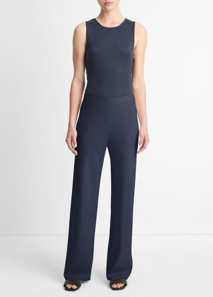 Colette High-Rise Crepe Bias Pant in Trousers | VINCE Women