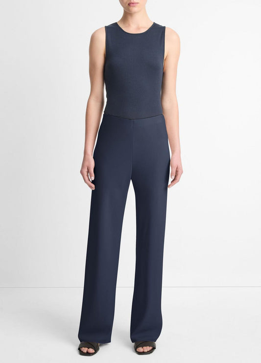 Colette High-Rise Crepe Bias Pant in Trousers | VINCE Women