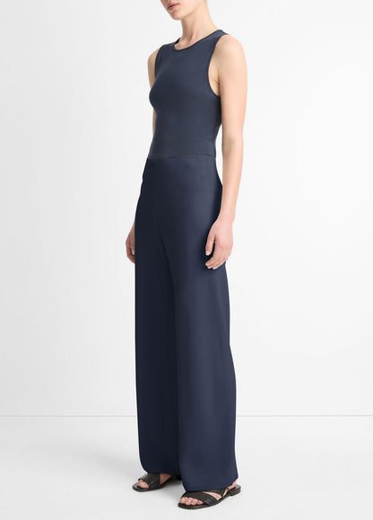 Colette High-Rise Crepe Bias Pant in Trousers | VINCE Women
